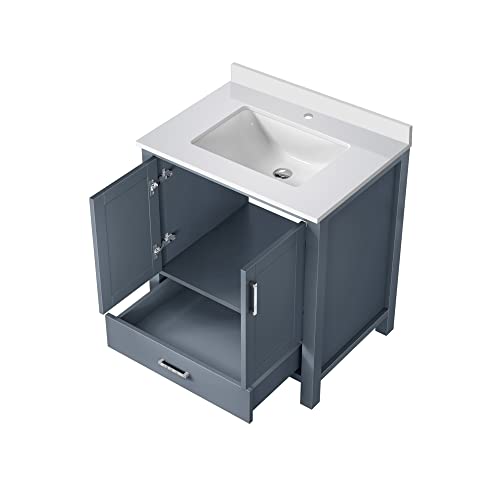 Bell+Modern Big Sur 30 in. W x 22 in. D Dark Grey Bath Vanity and Cultured Marble Top