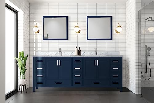 Bell+Modern Big Sur 84 in. W x 22 in. D Navy Blue Double Bath Vanity