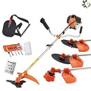 chikura 52cc gasoline brush cutter 4 in 1 weed wacker strimmer cutter edger lawn mower