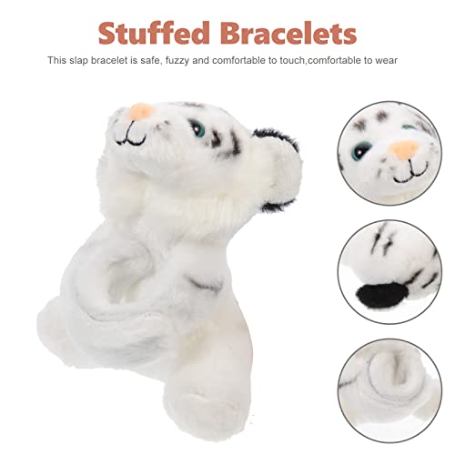 Gadpiparty Animals Slap Bracelet Plush Toys Tiger Slap Band Stuffed Animals Slap Toy Tiger Wristband Interactive Toy Figures for Kids Birthday Party Favors