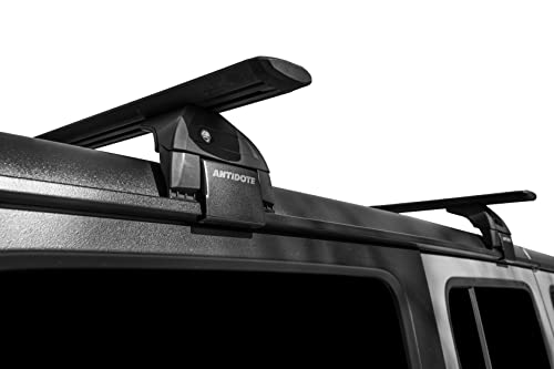 Antidote Outdoors Cross Bars Roof Rail Racks Fit for Jeep Wrangler JK JL Gladiator JT 2007-2023 Crossbars