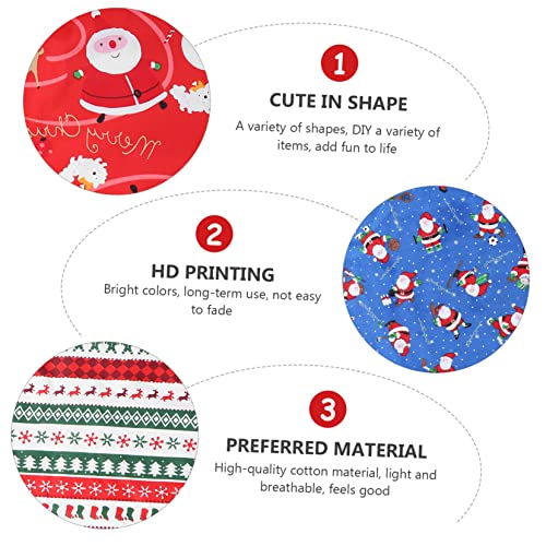 FAVOMOTO 16 pcs Gift Fabrics Squares Santa Cm X Stocking Quilting Art DIY Beautiful Cloths Square Quarters for Precut Doll Tree Scraps Fabric Large Bundles Craft Xmas Making Material Christmas Fabric