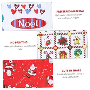 FAVOMOTO 16 pcs Gift Fabrics Squares Santa Cm X Stocking Quilting Art DIY Beautiful Cloths Square Quarters for Precut Doll Tree Scraps Fabric Large Bundles Craft Xmas Making Material Christmas Fabric