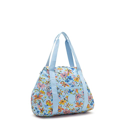 Kipling Women's Art Medium Tote Bag, Lightweight Large Weekender, Travel Handbag, Wild Flowers