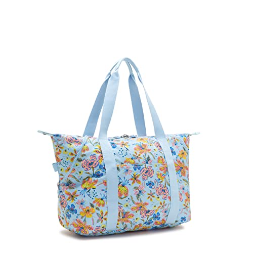 Kipling Women's Art Medium Tote Bag, Lightweight Large Weekender, Travel Handbag, Wild Flowers