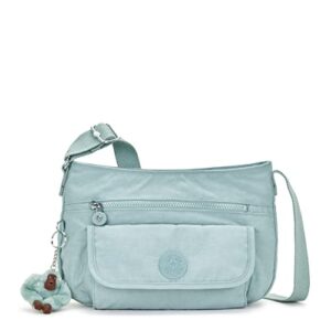 kipling women's syro crossbody, organize accessories, surprisingly spacious, adjustable strap, nylon bag, serene green