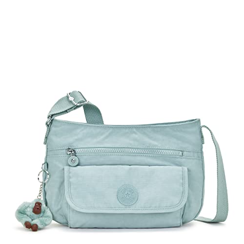 Kipling Women's Syro Crossbody, Organize Accessories, Surprisingly Spacious, Adjustable Strap, Nylon Bag, Serene Green