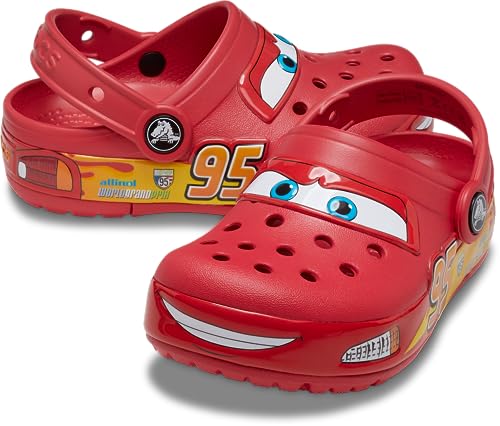 Crocs Crocband Cars Lightning McQueen Clogs, Light Up Shoes, Red, 11 US Unisex Little Kid