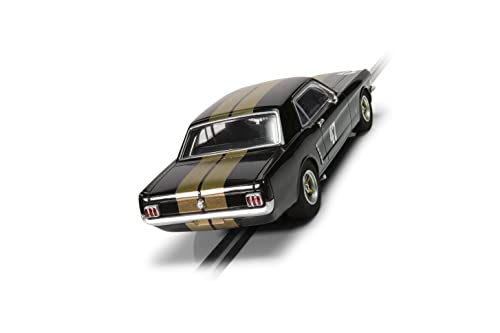 Scalextric Classic Ford Mustang Black and Gold #47 1:32 Slot Race Car C4405