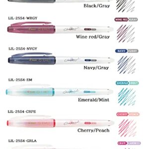 ILMILY Pilot Japan Gel Ink Ballpoint Pen Color Two Color 6 Ballpoint Pens That Change Color When Rubbed 0.4mm LIL-25S4-6C With Original Stylus Ballpoint Touch Pen