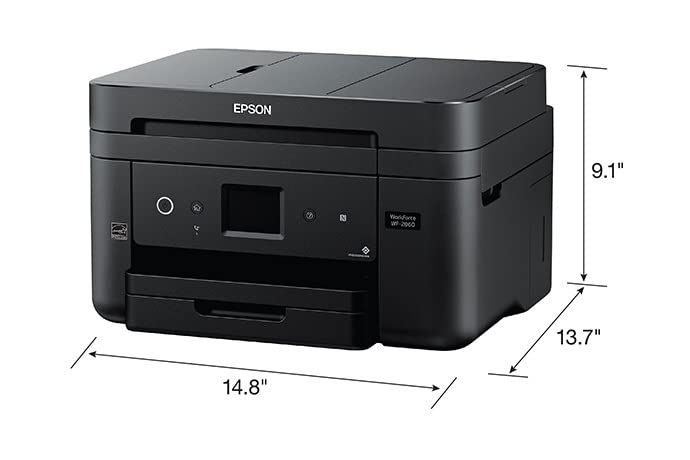 Epson Workforce WF-2860 All-in-One Printer, Print, Copy, Scan, Fax, Ethernet with OHITEC Accessories