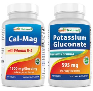 calcium magnesium with vitamin d3 1500mg & potassium gluconate 595 mg