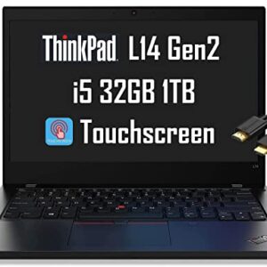 Lenovo ThinkPad L14 Gen 2 14" FHD Touchscreen (Intel i5-1135G7, 32GB RAM, 1TB PCIe SSD (> i7-1065G7)) Business Laptop, IPS Anti-Glare, Thunderbolt 4, Webcam, Wi-Fi 6E, IST HDMI, Win 11 Pro