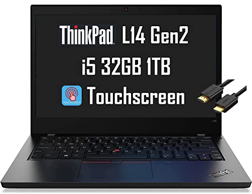 Lenovo ThinkPad L14 Gen 2 14" FHD Touchscreen (Intel i5-1135G7, 32GB RAM, 1TB PCIe SSD (> i7-1065G7)) Business Laptop, IPS Anti-Glare, Thunderbolt 4, Webcam, Wi-Fi 6E, IST HDMI, Win 11 Pro