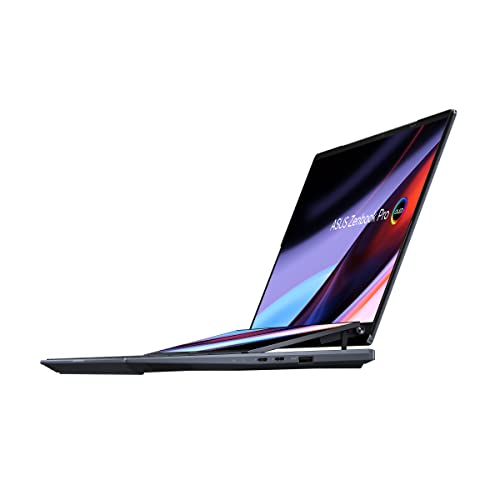 ASUS Zenbook Pro 14 Duo 14.5” 16:10 Touch Display, 120Hz Refresh Rate, ScreenPad Plus, Intel i9-13900H CPU, NVIDIA® Geforce RTX 4050, 32GB RAM, 1TB SSD, Windows 11 Home, Tech Black, UX8402VU-AS96T