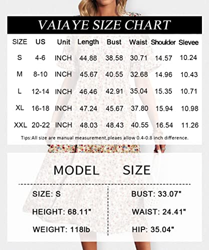 Vaiaye Women Short Sleeve Floral Boho Dress Summer Sundress Casual Wrap V Neck A-Line Bohemian Maxi Dresses Royal Blue