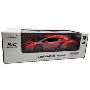 LAFALA Remote Control Car RC Cars Racing Car 1:18 Licensed Toy RC Car Compatible with Lamborghini Model Vehicle for Boys 6,7,8 Years Old Halloween, red