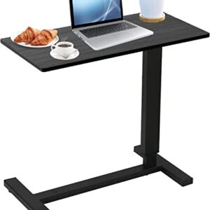 Erinaik Adjustable Height Overbed Table, Large Medical Bedside Desk with Hidden Casters, 31.5" L x 15.7" W, Mobile Tray Table for Hospital, Office, Home, Study Use