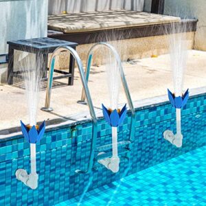 3 pcs pool fountain jet adjustable waterfall pool fountain spray above inground swimming pool waterfall sprayer flower flower pond fountain nozzle accessories