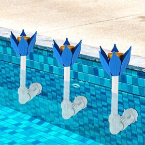 3 Pcs Pool Fountain Jet Adjustable Waterfall Pool Fountain Spray Above Inground Swimming Pool Waterfall Sprayer Flower Flower Pond Fountain Nozzle Accessories