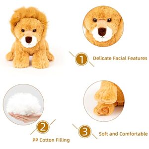 Adorlynetty Lion Stuffed Animal,Cute Stuffed Lion Plush Toys, Lion Plushie Gift for Kids Friends Girlfriend