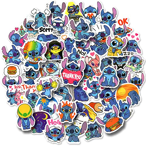 Cute Stickers Pack 50PCS, Kawaii Stickers for Kids Teens Adults Eikecy Vinyl Waterproof Anime Decals Stickers for Water Bottles Laptop Phone