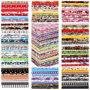 150 pcs 4 x 4 (10 x 10 cm) craft fabric bundle squares various patterns diy sewing quarters bundle precut quilting cotton fabric bundles craft and hobby fabric for patchwork scrapbooking diy crafts