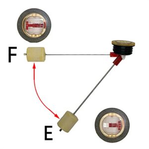 JMCHstore Generator Fuel Gauge 130LG 0H9005 for Generac GP5500 GP6500 RS5500 RS7000E GP7500E RS8000E XT8000E XT8500EFI, 5500w 6500 6500w 7500 389cc OHV Portable Generator