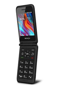 boost mobile prepaid 4g lte schok flip phone (8gb) - black - carrier locked to
