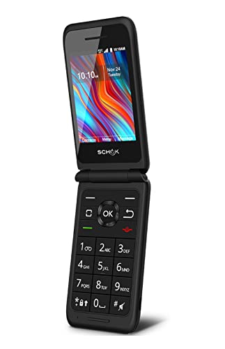 Boost Mobile Prepaid 4G LTE Schok Flip Phone (8GB) - Black - Carrier Locked to