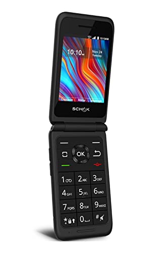 Boost Mobile Prepaid 4G LTE Schok Flip Phone (8GB) - Black - Carrier Locked to