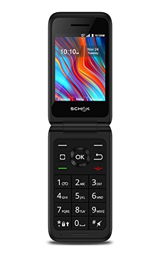 Boost Mobile Prepaid 4G LTE Schok Flip Phone (8GB) - Black - Carrier Locked to