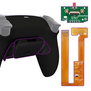 extremerate black back paddles programable rise remap kit for ps5 controller bdm-030, upgrade board & redesigned back shell & back buttons attachment for ps5 controller - controller not included
