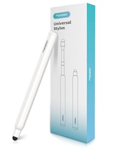 metapen x1 universal stylus pen for touch screens, 2-1 retractable pointer & stylus with special flocking tip, high precision & soft, stylus pen for ipad/iphone/android/tablets/samsung/hp/kindle