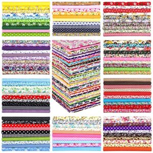 100 pcs 8 x 8 inch cotton fabric square patchwork fabrics no repeat cotton printed floral craft quilting fabric craft flower fabric patchwork bundles for diy handmade cloths sewing supplies