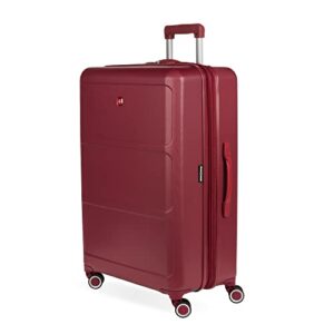 swissgear 8090 hardside expandable luggage with spinner wheels, burgundy, checked-large 28-inch