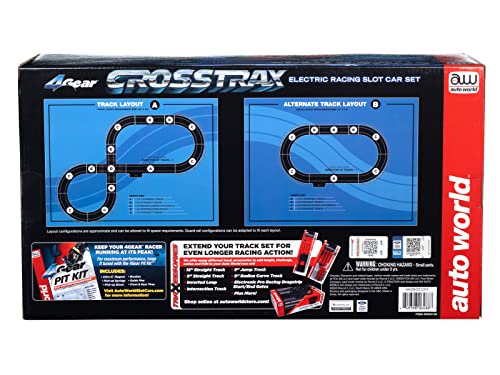 Auto World CrossTrax Road Course 9' Slot Car Race Set