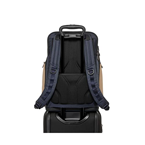 TUMI Alpha Bravo Nomadic Backpack - Laptop & Tablet Storage - Nylon Backpack with Leather Accents - Midnight Navy/Khaki