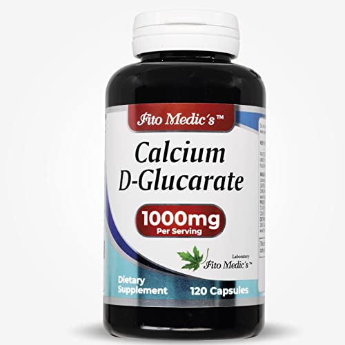 Lab - Calcium d-glucarate, Calcium 1000mg -120 Caps, Calcium Supplement- Menopause Support- Hormone Harmony- Liver Detox- Detox Cleanse- Ultra high Absorption- Calcium, Calcio.