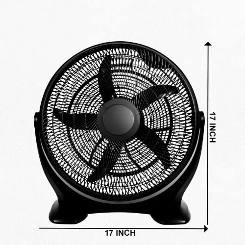 Simple Deluxe 14 Inch 3-Speed Plastic Floor Fans Quiet for Home Commercial, Residential, and Greenhouse Use, Outdoor/Indoor, Black