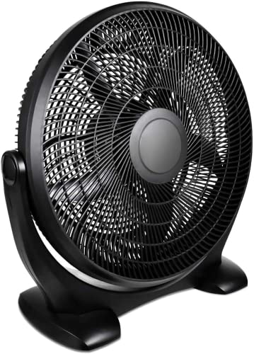 Simple Deluxe 14 Inch 3-Speed Plastic Floor Fans Quiet for Home Commercial, Residential, and Greenhouse Use, Outdoor/Indoor, Black