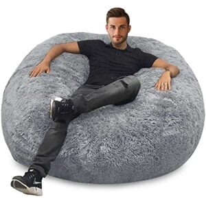 bean bag chair cover 4ft (bean bag covers only,not a full bean bags) fluffy bean bag chairs for adults pv velvet light grey sofa bed cover living room furniture