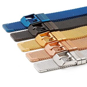 milanese Quick Release Watch Band Stainless Steel Mesh Watch Strap Watchband Replacement Bracelet Pin Buckle Design for Smart Watches 10 12 14 16 18 20 22mm ( Color : Gold , Size : 10MM )