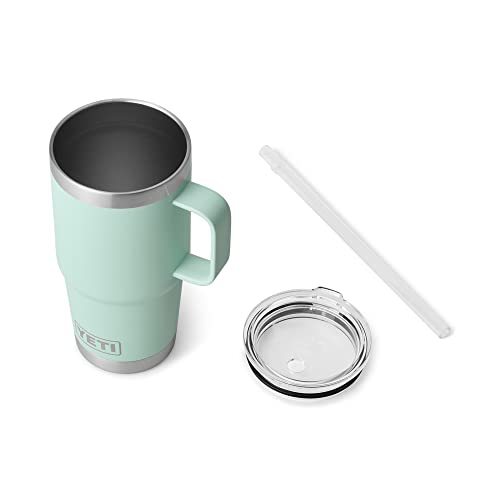 YETI Rambler 25 oz Straw Mug, Vacuum Insulated, Stainless Steel, Seafoam