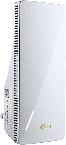 ASUS RP-AX58 AX3000 Dual Band WiFi 6 (802.11ax) Range Extender, AiMesh Extender for Seamless mesh WiFi; Works with Any WiFi Router (White)