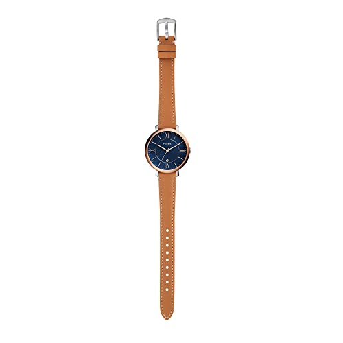 Fossil Women's Jacqueline Quartz Stainless Steel and Leather Watch + Stainless Steel Interchangeable Watch Band Strap