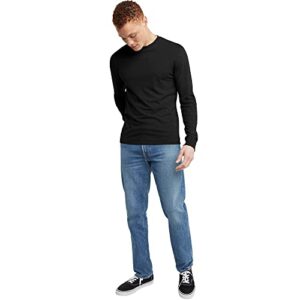 Hanes Size Originals Men's Tri-Blend Long Sleeve T-Shirt, Black, X Large Tall