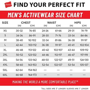 Hanes Size Originals Men's Tri-Blend Long Sleeve T-Shirt, Black, X Large Tall