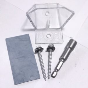50 snow claw fb (flat bottom) with sealing gasket,100 ruspert screws, free hex bit !! snow guard,ice guard, snow guard for metal roofing