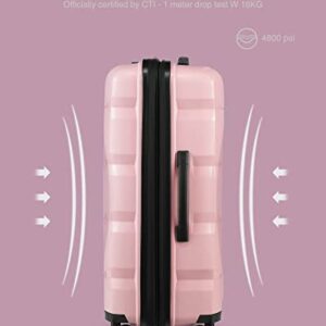 LUGGEX Pink 28 Inch Luggage with Spinner Wheels - Expandable Large Checked Luggage - Lightweight Adventure Partner (Pink Suitcase)